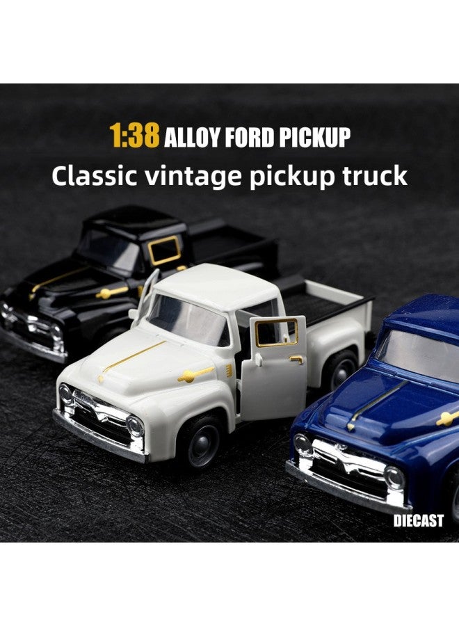 Bagged Retro Xiaohong To Deliver The Same Classic Car Alloy Pickup Toy Car Model Miyagi Truck-Color:(bubble Bag) 1: 38 Special Retro Pickup Truck White  - Image 5