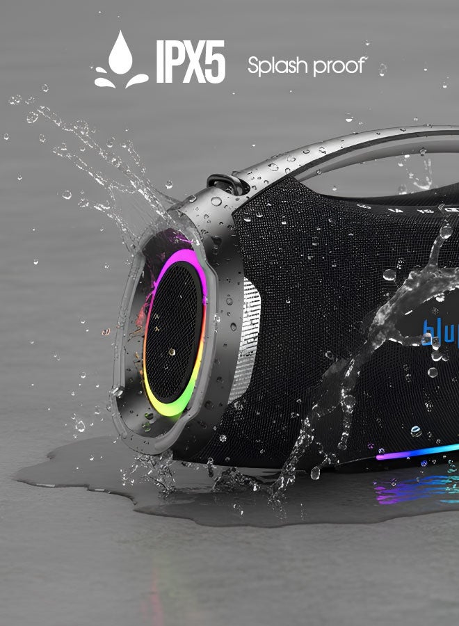 blupebble مكبر صوت بلوتوث محمول ThunderStorm 200W | صوت احترافي ضخم مع باس عميق | مقاوم للماء IPX5 | بطارية 12000mAh مع 6 ساعات تشغيل | اقتران مزدوج TWS | مكبر صوت للحفلات الخارجية اللاسلكية - Image 2