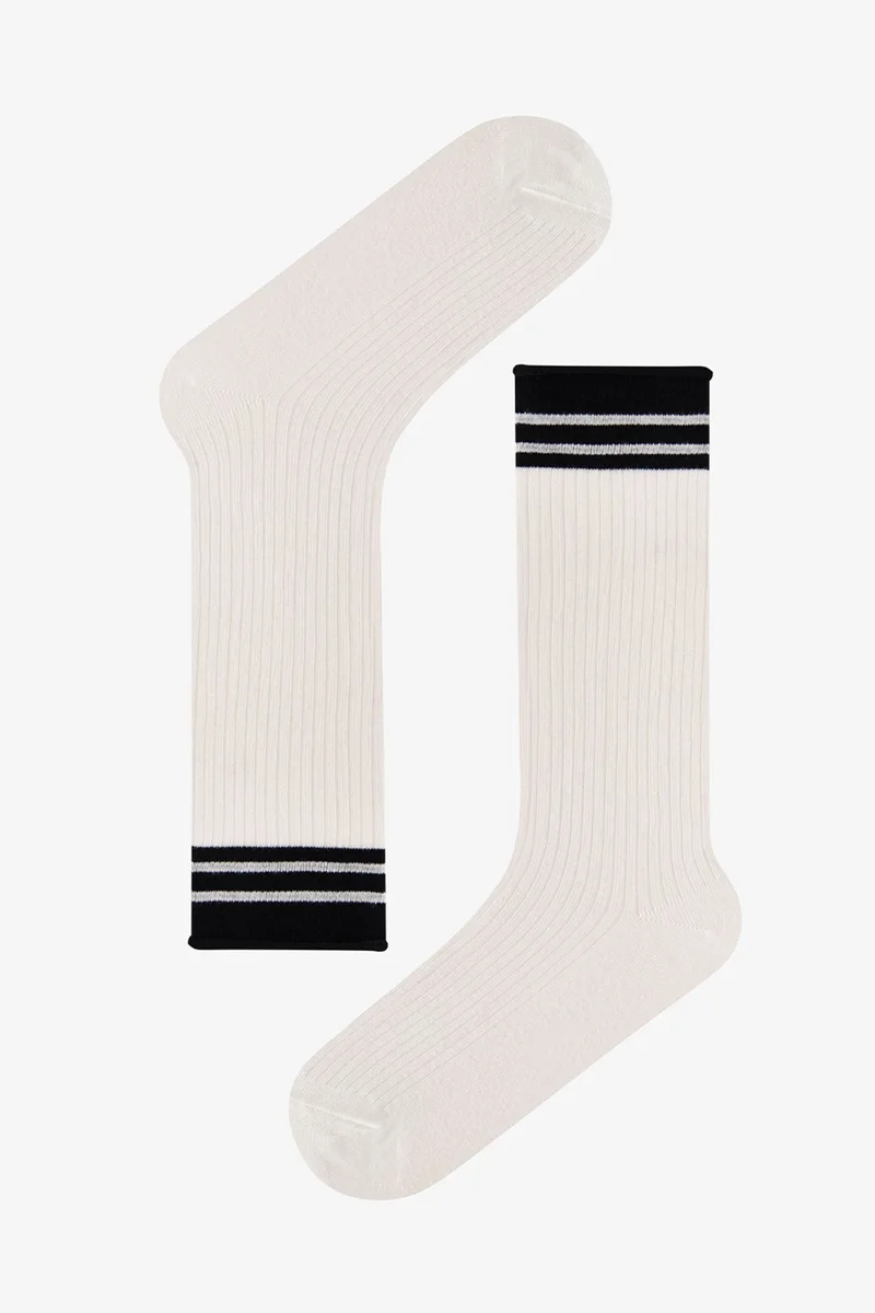 Penti PENTI Urban Striped Cotton Pair Of Crew Socks