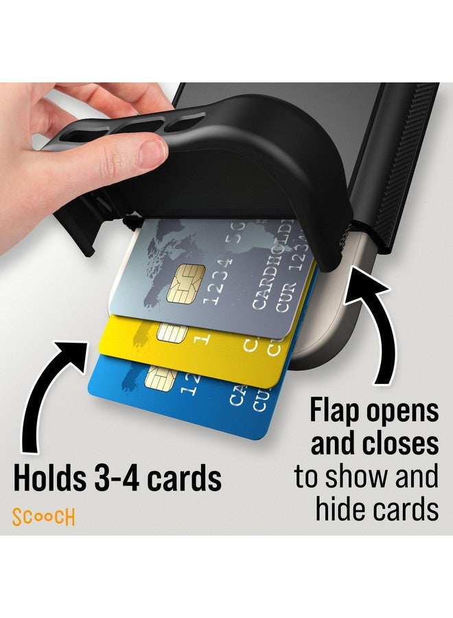 Scooch Scooch® for iPhone 16 Pro Case with Card Holder, Wingmate Wallet Case with Hidden Card Slot and RFID Protection for up to 4 Cards, 10-Foot Drop Protection, Black  - Image 2