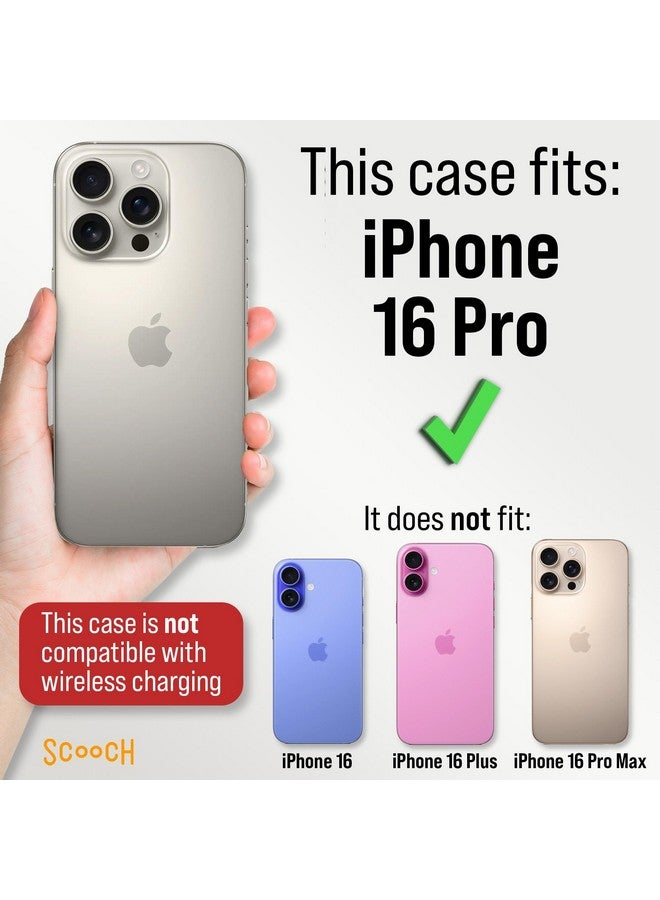 Scooch Scooch® for iPhone 16 Pro Case with Card Holder, Wingmate Wallet Case with Hidden Card Slot and RFID Protection for up to 4 Cards, 10-Foot Drop Protection, Black  - Image 3