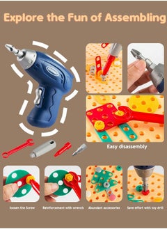 GROIC 329 PCS Educational Construction Toys with Electric Drill Building Creative Puzzle Kit 2D 3D Blocks Games Tool Kits Develop Fine Motor Skills  - Image 4