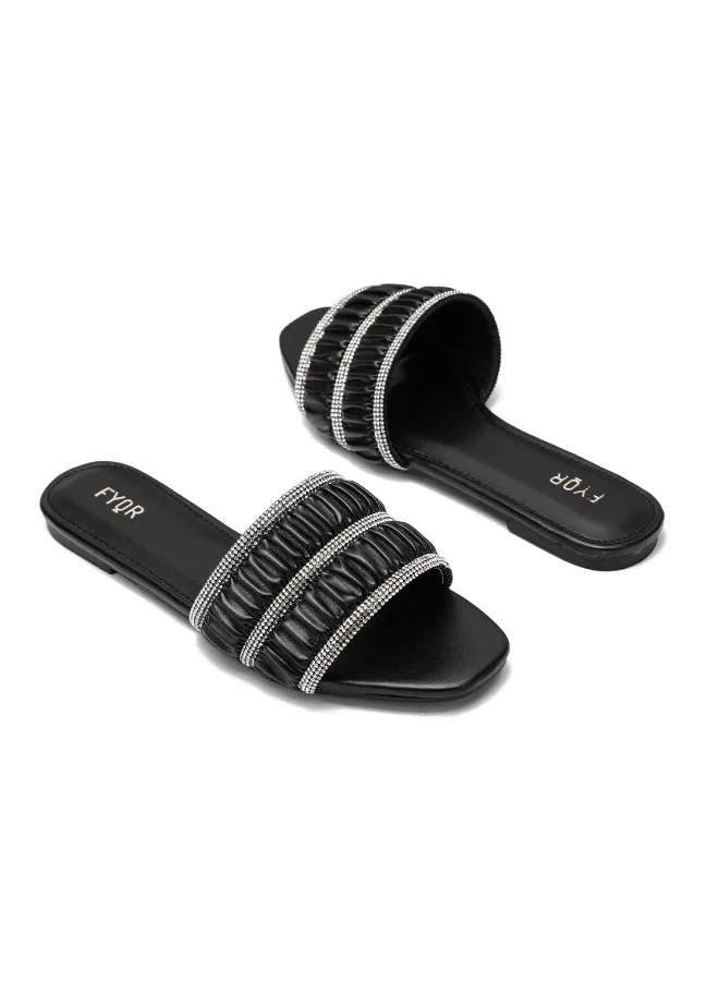 FYOR Ruched Embellished Flat MY 242