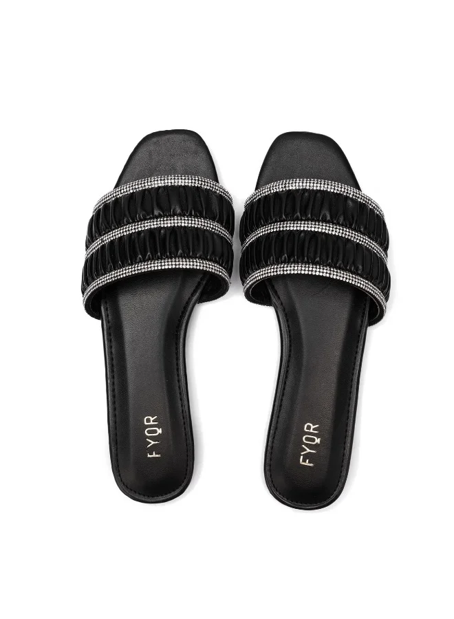 FYOR Ruched Embellished Flat MY 242