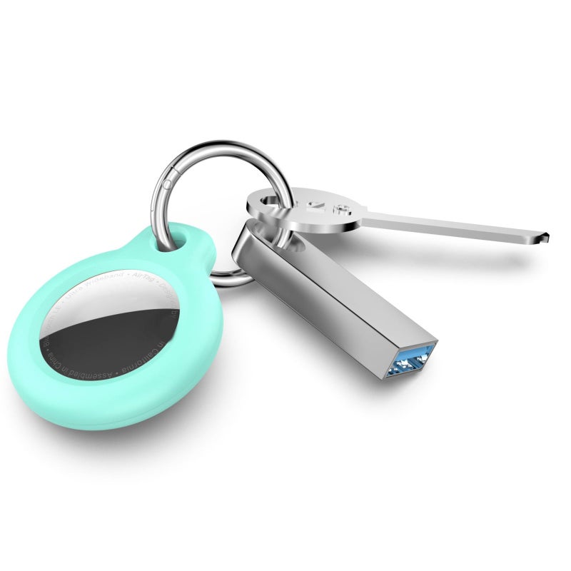 Gray Shockproof Protective Cover with Keychain for Trackers Backpacks Not Slip Grip - Image 3