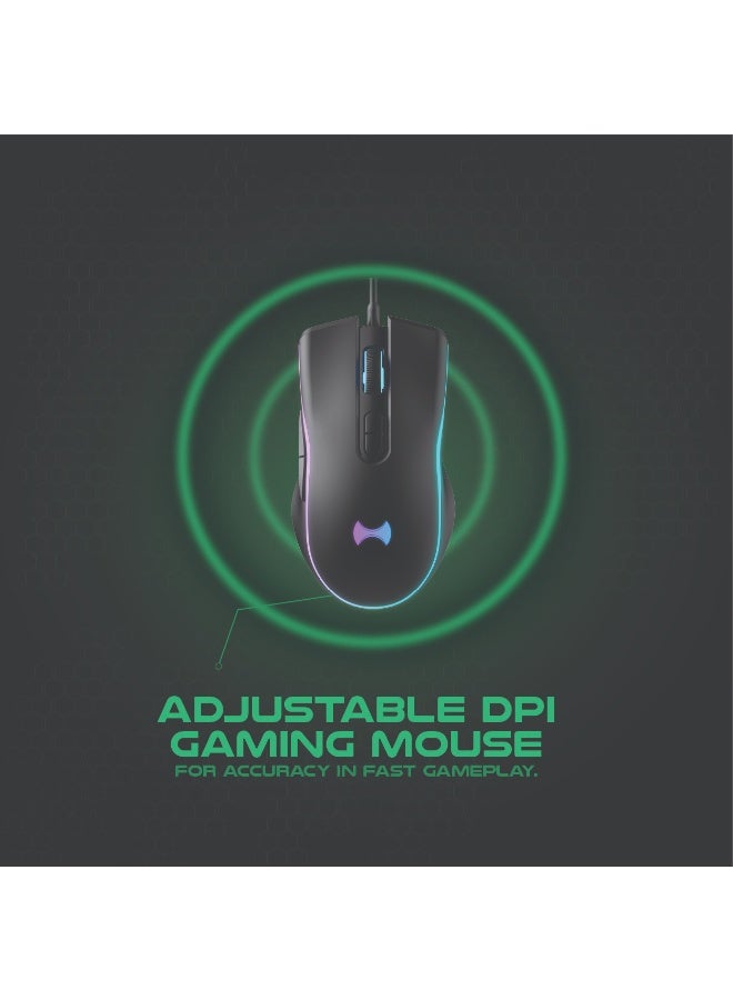 هيزاير هيزير H-GameKit X4 طقم ألعاب سلكي يضم كيبورد وماوس وسماعة وماوس باد بإضاءة RGB لأجهزة الكمبيوتر واللابتوب وPS4 وXbox - Image 4