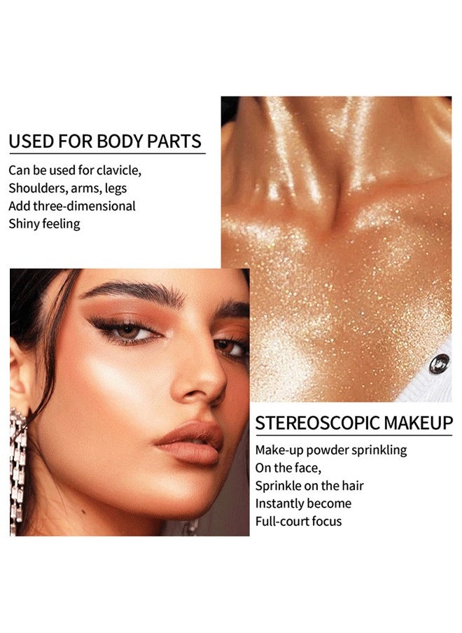 Misiou Beauty - Shimmer Magic-Shiner Powder Stick Makeup Highlighter Glitter Highlighter powder Fairy Highlighter Powder Body Highlighter Shimmer Highlighter Powder Stick for Body  02#Silver - Image 1