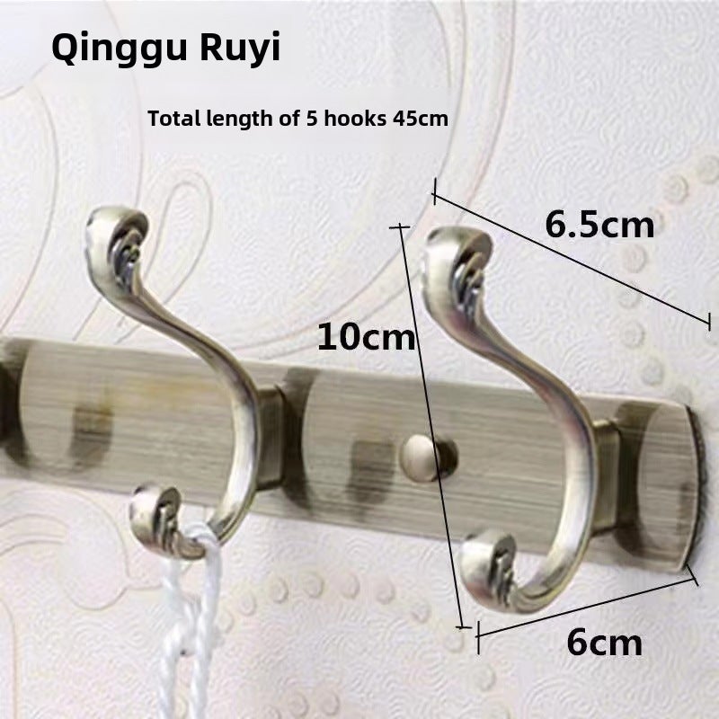 Stainless Steel Wall-Mounted Coat Hooks Gu Qing 5 Hook Gu Qing 5 Hook