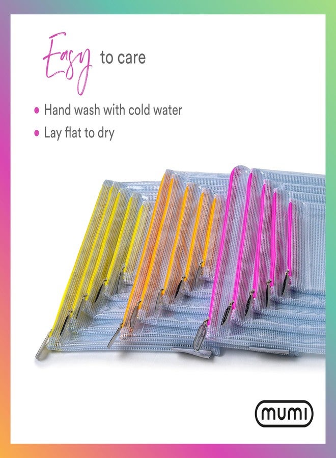 MUMI 5 Multi-Size Organizing Bags - Clear Zipper Pouches with 10 Labels - Reusable Waterproof Mesh Storage Bag, Small Zipper Pouches for Travel, Supplies, Toys, Puzzle Bags & Organization (Purple) - Image 5