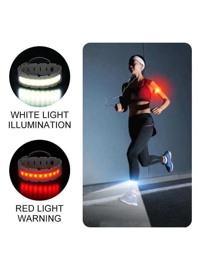 سمارتكس سوار ذراع LED عالي الوضوح وقابل لإعادة الشحن، مزود بإضاءة عاكسة للضوء، مثالي للعدائين، وملابس رياضية عاكسة، وحزام أمان ليلي مضيء عالي الوضوح للجري وركوب الدراجات والمشي الليلي مع الكلاب. - Image 4