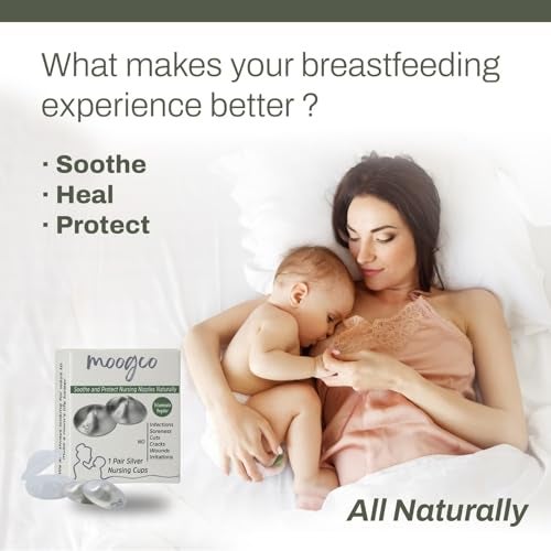 MoogCo The Original Silver Nursing Cups - Nipple Shields for Breastfeeding Newborn - 999k Nipple Cups - Nipple Shield for Nursing Newborn - Silver Nipple Covers for Breastfeeding (Tri-Laminate Silver) - Image 2
