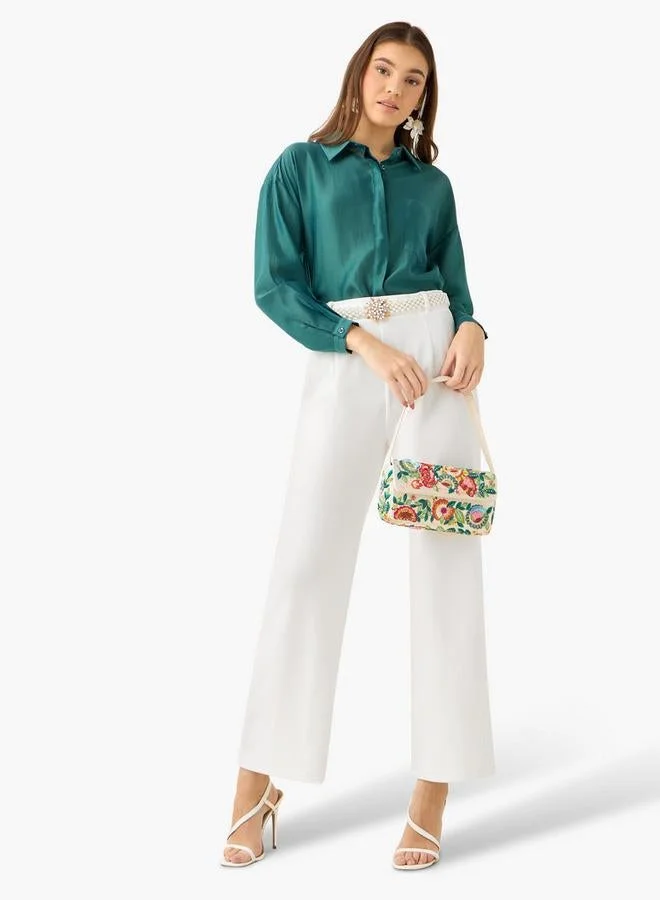 Splash FAV  High Low Shirt with Concealed Placket for Women | Best Price UAE