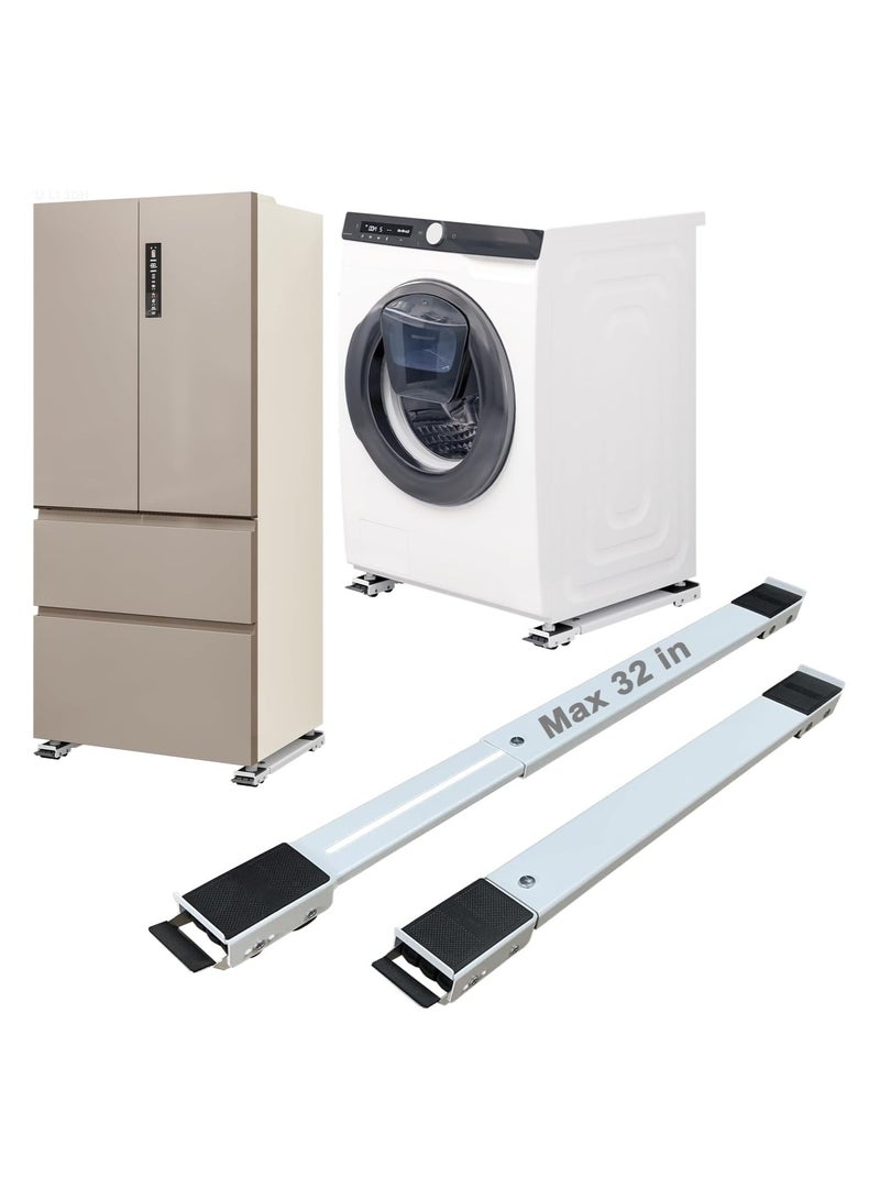 Generic Adjustable Mobile Base Stand for Washing Machine, Refrigerator & Dryer – Heavy Duty Appliance Roller with Non-Slip Wheels, Strong Load Bearing - Image 1