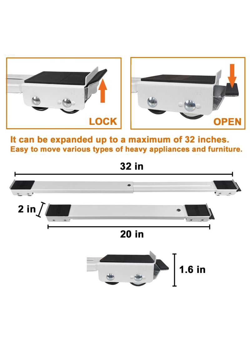 Generic Adjustable Mobile Base Stand for Washing Machine, Refrigerator & Dryer – Heavy Duty Appliance Roller with Non-Slip Wheels, Strong Load Bearing - Image 3