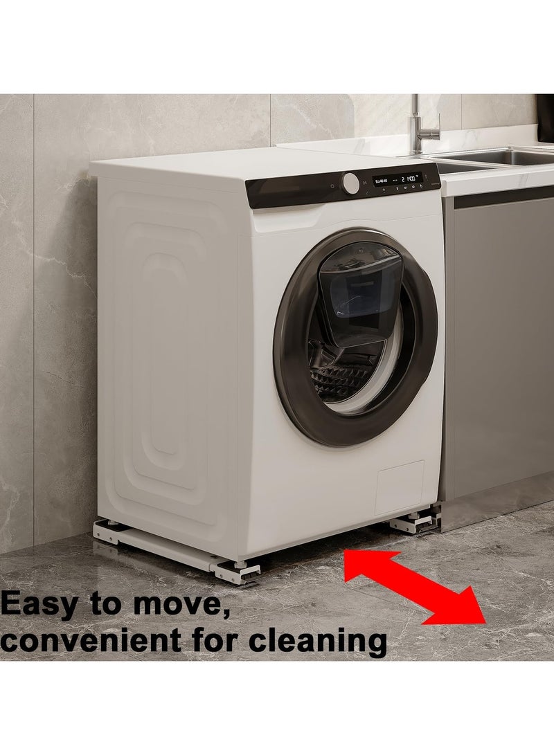 Generic Adjustable Mobile Base Stand for Washing Machine, Refrigerator & Dryer – Heavy Duty Appliance Roller with Non-Slip Wheels, Strong Load Bearing - Image 4