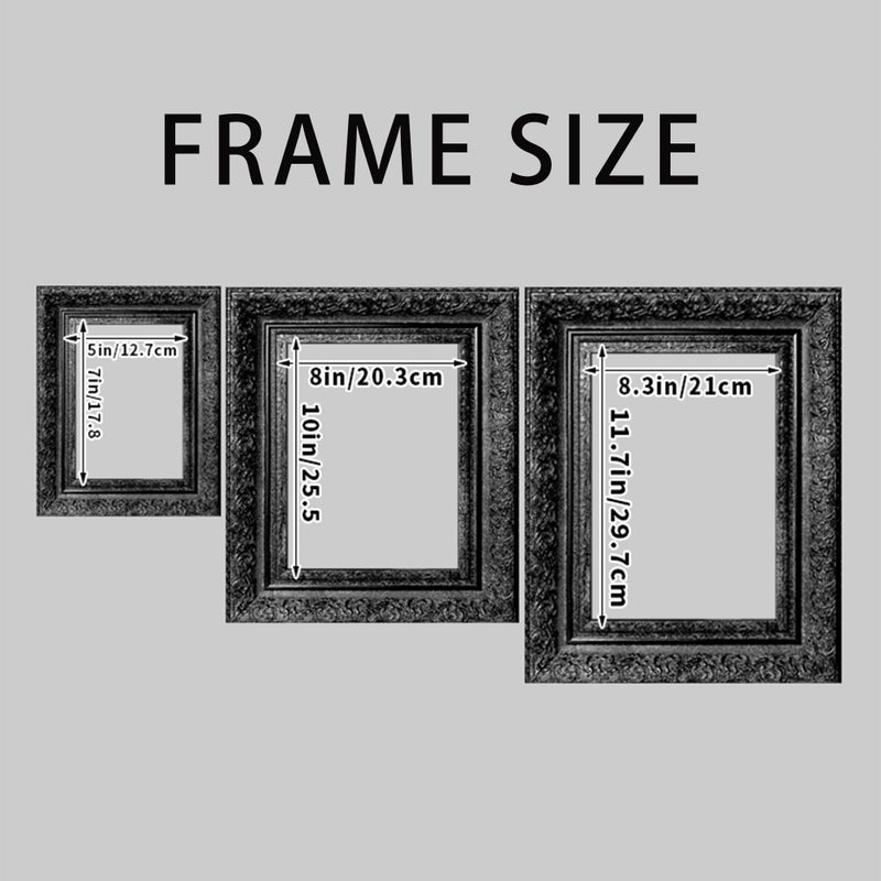 vrzpopi Vintage Picture Frame, Decorative Wall Hanging and Tabletop Display Photo Frame (Black, 8X10) - Image 5