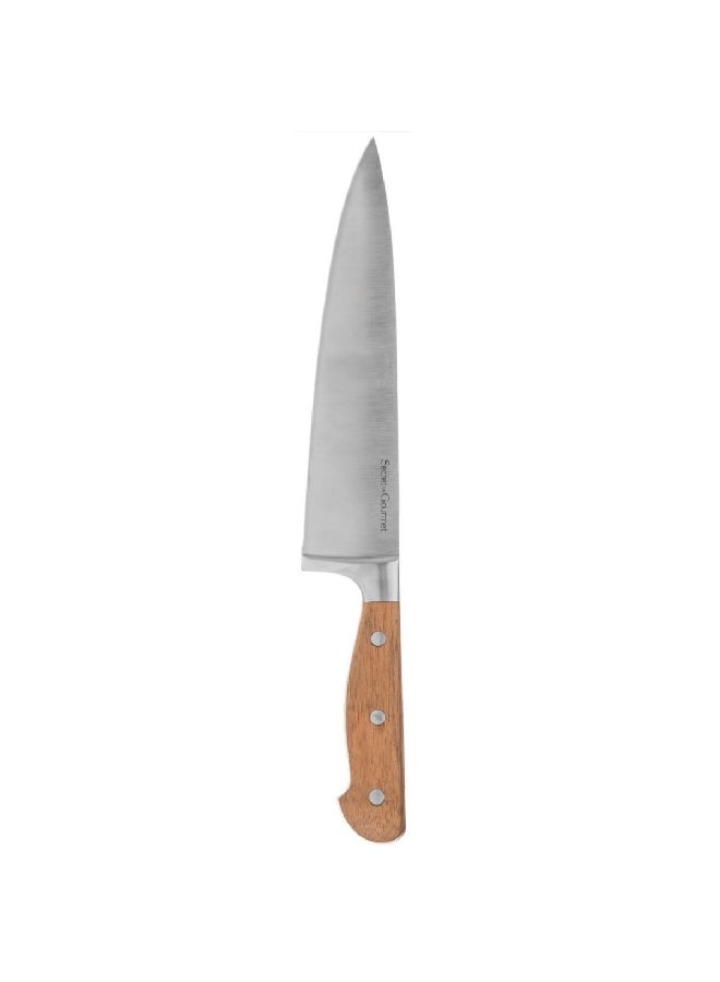 Five Simply Smart Elegancia Stainless Steel Chef Knife Silver and Brown 1.85 x 4.5 x 33.9 cm 146607 - Image 2