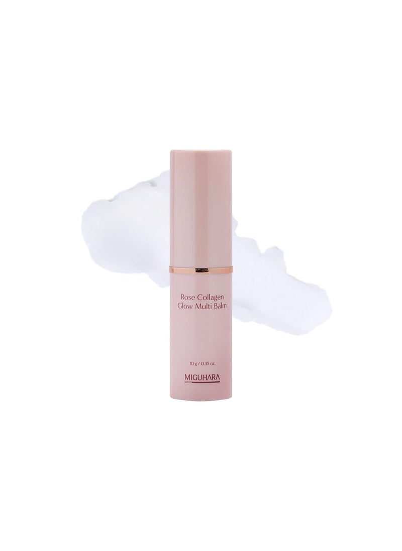 MIGUHARA Rose Collagen Glow Multi Balm | Korean Skincare All-in-One Hydrating Multi Balm Stick (10g/0.35 oz.) 