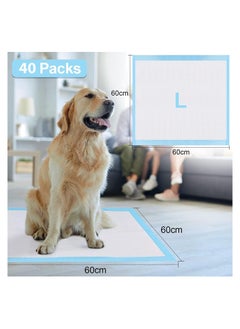 GOODONE2 40 Pcs training Puppy Pads 5 Layers Dog Pee Pads super soft Large 60×60 cm  - Image 3