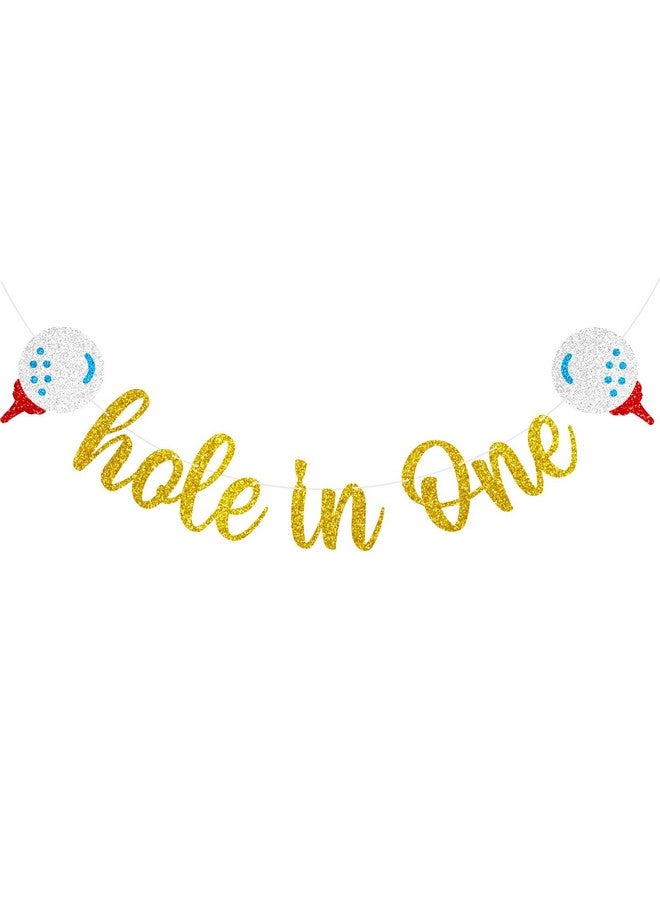 TBEEJ Hole In One Party Banners 2Pcs Garland Banners for Boy Girls Theme Party Supplies - Image 1