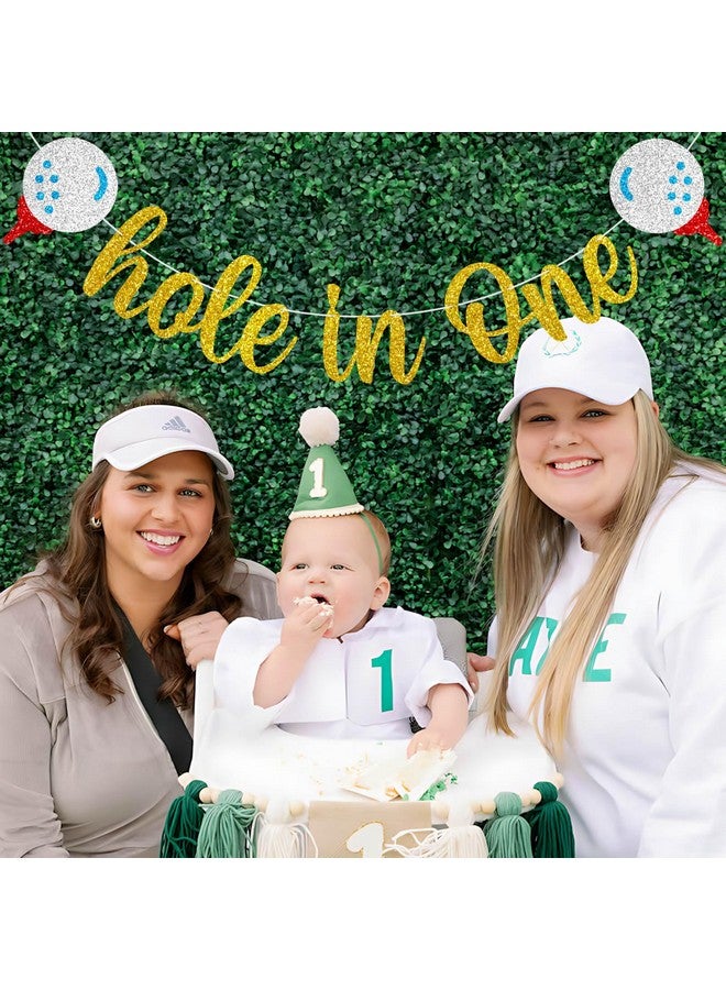 TBEEJ Hole In One Party Banners 2Pcs Garland Banners for Boy Girls Theme Party Supplies - Image 3