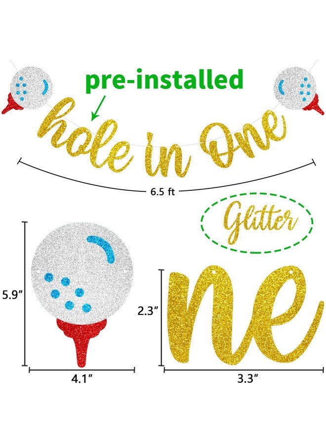 TBEEJ Hole In One Party Banners 2Pcs Garland Banners for Boy Girls Theme Party Supplies - Image 4