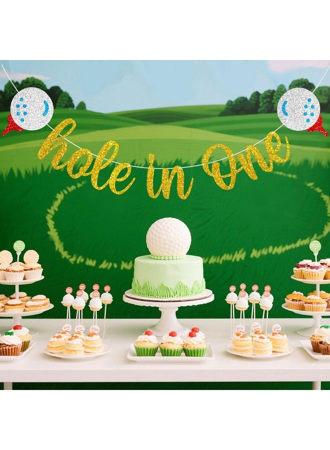 TBEEJ Hole In One Party Banners 2Pcs Garland Banners for Boy Girls Theme Party Supplies - Image 5