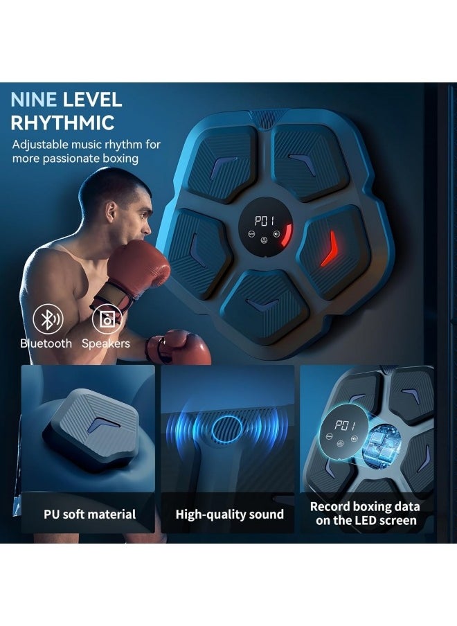 ZUKIMM - 2024 New Smart Music Boxing Machine, Wall Mounted Bluetooth Music Boxing Trainer with 9 Training Modes, Boxing Target Music Workout Machine, Electronic Punching Machine for Home, Gym, Game, Gift - Image 1