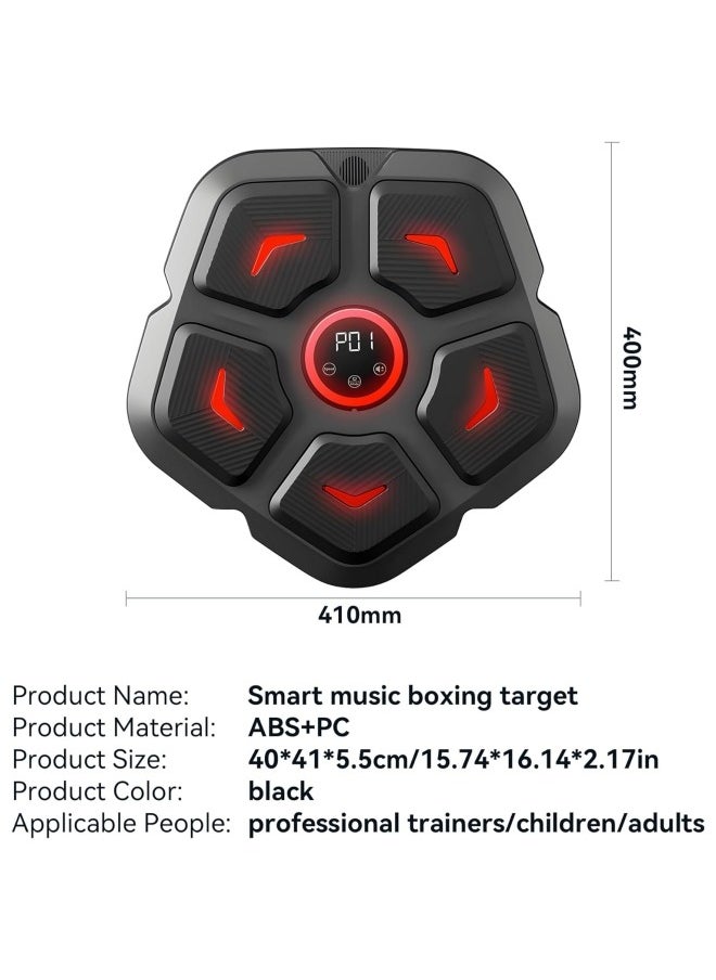 ZUKIMM - 2024 New Smart Music Boxing Machine, Wall Mounted Bluetooth Music Boxing Trainer with 9 Training Modes, Boxing Target Music Workout Machine, Electronic Punching Machine for Home, Gym, Game, Gift - Image 1