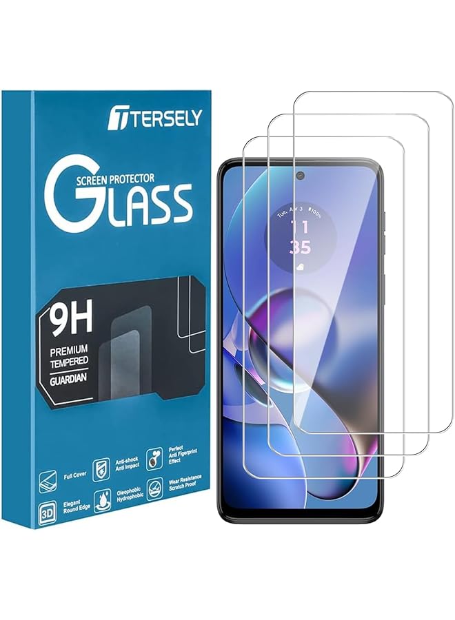 erorex 3 Pack Tempered Glass Screen Protector For Motorola G54 Case Friendly Ultra Clear Shatterproof Anti Scratch Film For Enhanced Protection  - Image 1