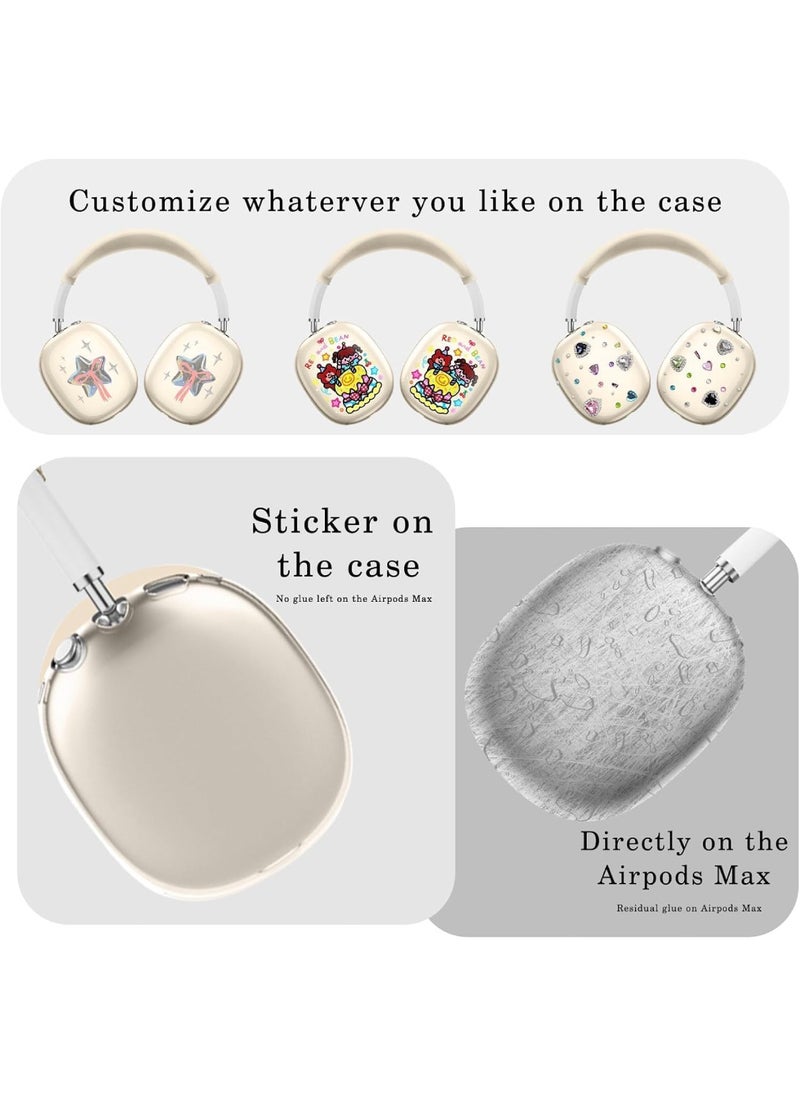 Aookay - TPU Case Cover for AirPods Max 2/1 Headphones, Ear Pad Case/Ear Cups Cover/Headband Cover for AirPods Max, Accessories Soft Silicone Skin Protector (Star Light) - Image 1