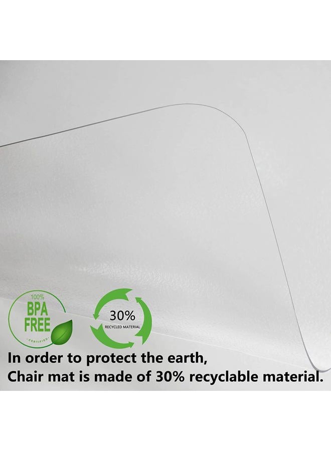 Naturehydro Clear Chair Mat for Hard Floors - 48" x 30" Transparent Computer Desk Floor Mats for Wood Tile Protection, BPA and Phthalates Free (with Extended Lip) - Image 5