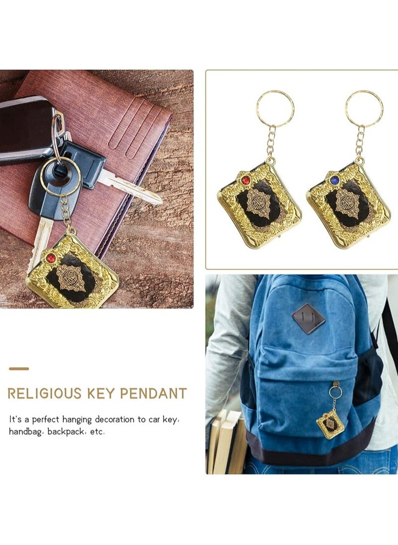 Oasisgalore - 10pcs Quran Keychain Pendants - Muslim Bag Tags & Party Ornaments (Random Colors) - Image 1