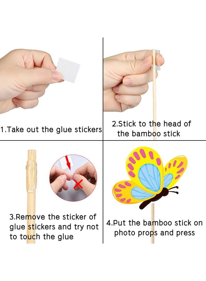 BeYumi 30 Pack Springtime Butterfly Centerpiece Sticks Bobber Table Toppers Cupcake Toppers Butterfly Theme Party Supplies Photo Booth Props Wall Décor For Baby Shower Spring Summer Themed Party - Image 5
