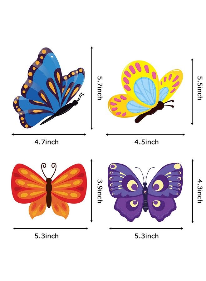BeYumi 30 Pack Springtime Butterfly Centerpiece Sticks Bobber Table Toppers Cupcake Toppers Butterfly Theme Party Supplies Photo Booth Props Wall Décor For Baby Shower Spring Summer Themed Party - Image 4