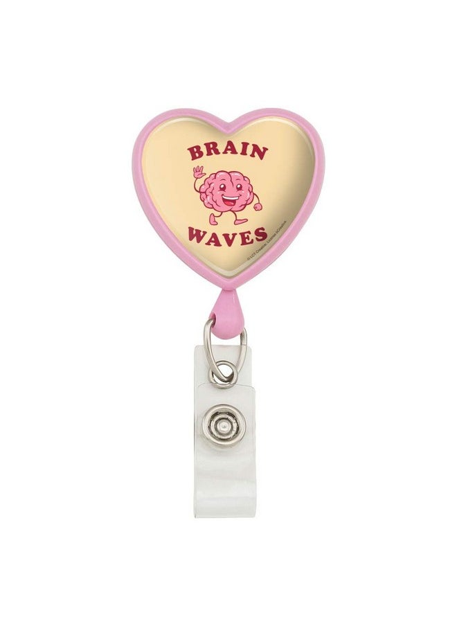 GRAPHICS & MORE - Brain Waves Waving Funny Humor Heart Lanyard Retractable Reel Badge Id Card Holder - Image 1