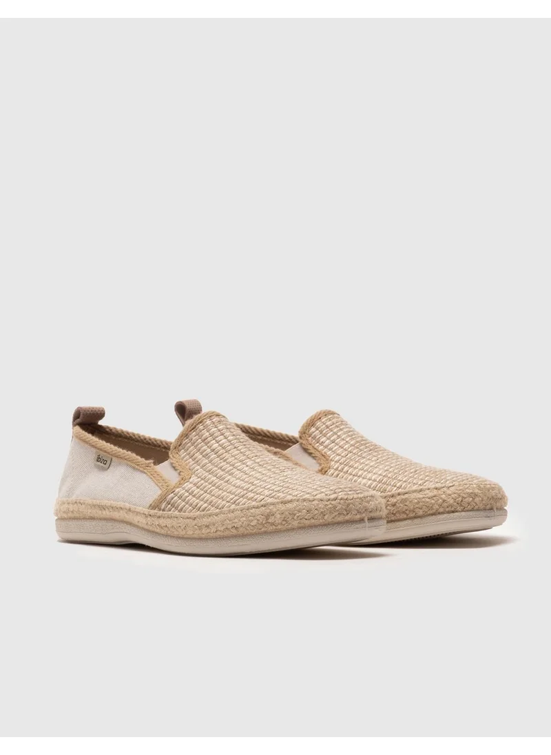 كاباني Beige Straw Detailed Men's Casual Shoes