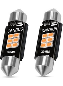 Erlight 39MM Sofit LED Bulb Orange 6 Leds, License Plate Luggage Ceiling Lighting 2 Pcs  - Image 2