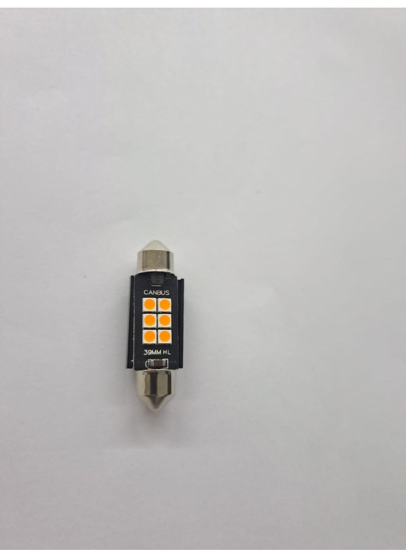 Erlight 39MM Sofit LED Bulb Orange 6 Leds, License Plate Luggage Ceiling Lighting 2 Pcs  - Image 5