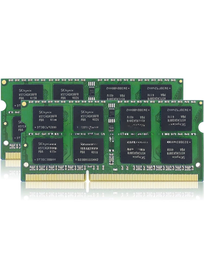 رام لابتوب 16 جيجا (2×8) DDR3 / DDR3L 1600MHz PC3L/PC3-12800 سوديم 204 بن CL11 ذاكرة تشغيل ثنائية الفولت لترقية اللابتوب - Image 1