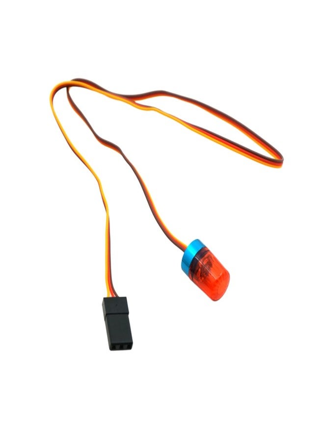 MORFUM 2PCS MORFUM RC Car Led Flash Lights Police 13mmx18mm Multi-Function 360 Degree Rotating Flashing Lamp 5 Modes Flashing Light Compatible with 1/10 Scale TRX4 SCX10 Off Road Car Truck (Red) - Image 5