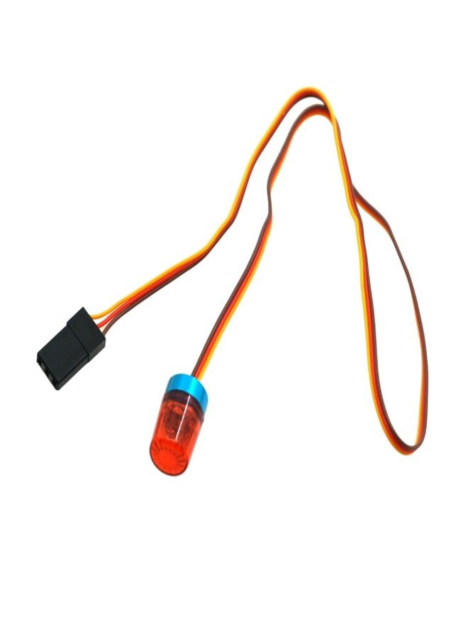MORFUM 2PCS MORFUM RC Car Led Flash Lights Police 13mmx18mm Multi-Function 360 Degree Rotating Flashing Lamp 5 Modes Flashing Light Compatible with 1/10 Scale TRX4 SCX10 Off Road Car Truck (Red) - Image 3