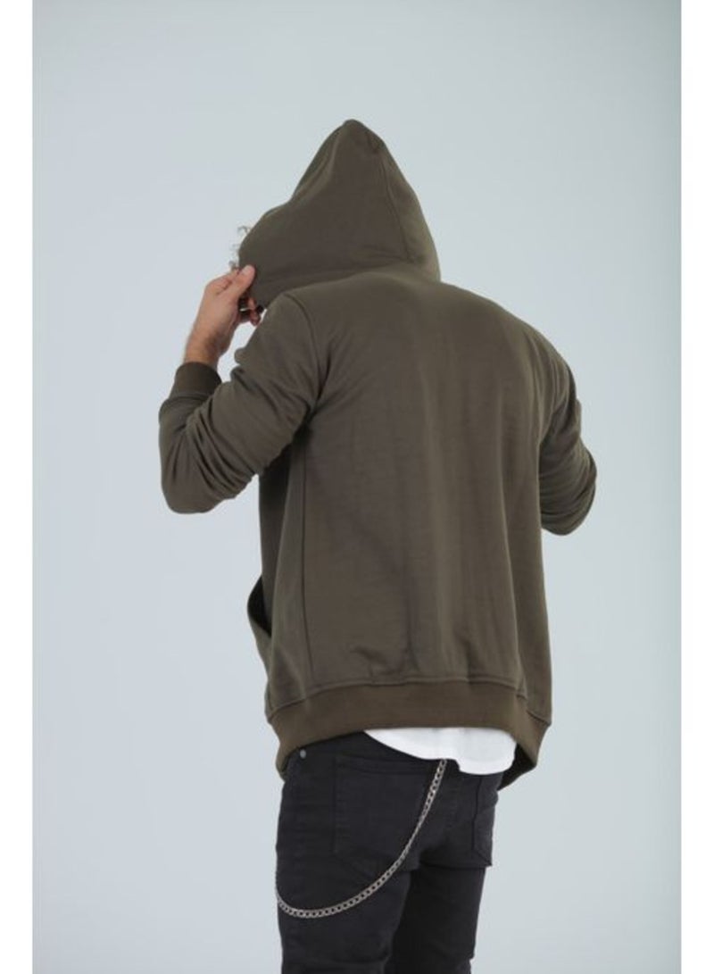 Caesar mens plain hoodie with front zipper - Image 2