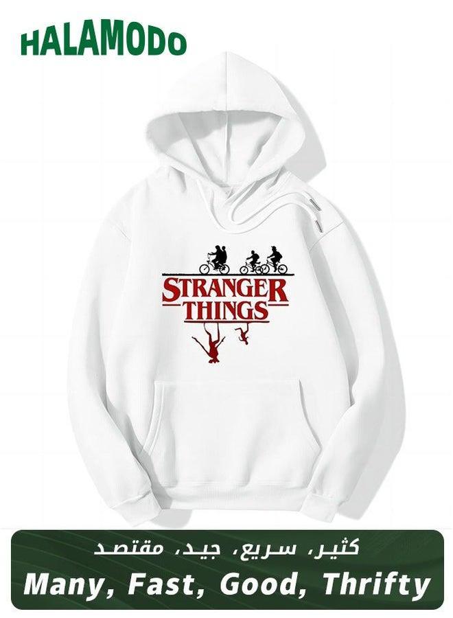 HALAMODO Unisex Hoodies Long-Sleeved Printed Tops Casual Sweatshirts of Soft Cotton Sportswear Fashion Youth Pullovers with Drawstrings and Large Pockets for Daily Wear  - Image 1