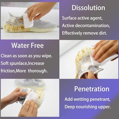 adbeni Shoe Shine Wipes | 1 Pack of 80 PCS | Quick Sneaker & Shoe Cleaner | Cleaning Wet Wipes for Canvas, Rubber & Synthetic Shoes | Removes Dirt, Dust & Stains | Travel-Friendly, Gentle Formula - Image 4