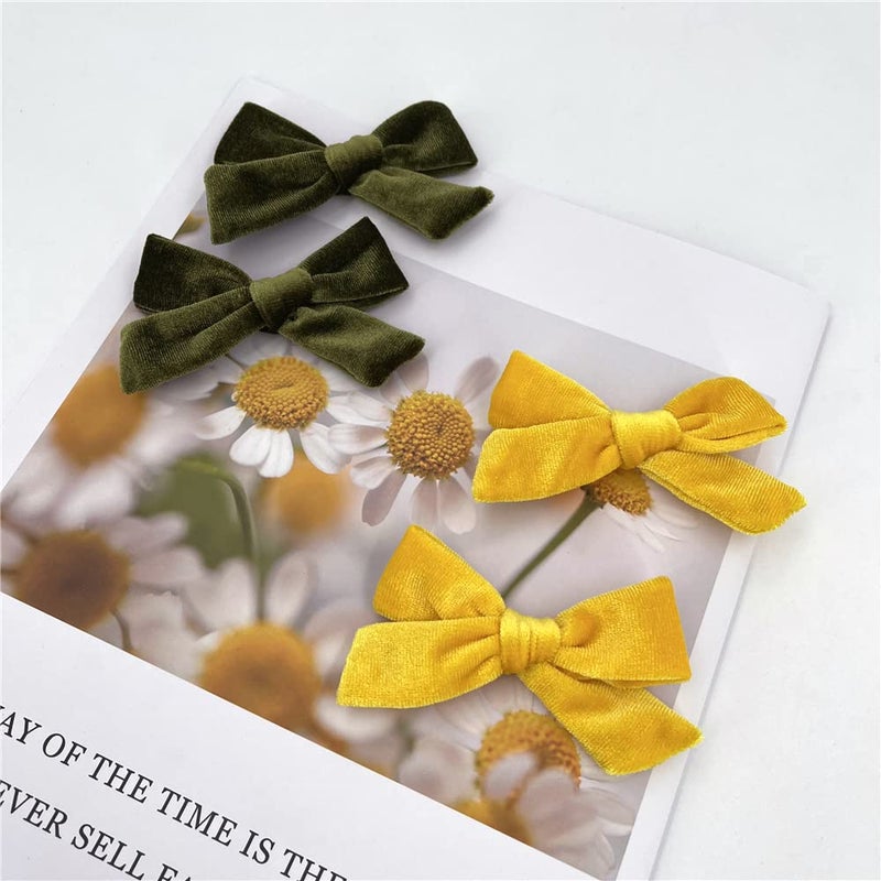 Sugarmelon 24 Pieces Velvet Bow Hair Clips Barrettes for Baby Girl Hair Bows Alligator Clip Accessories for Little Girls Toddler Kids Teens - Image 5