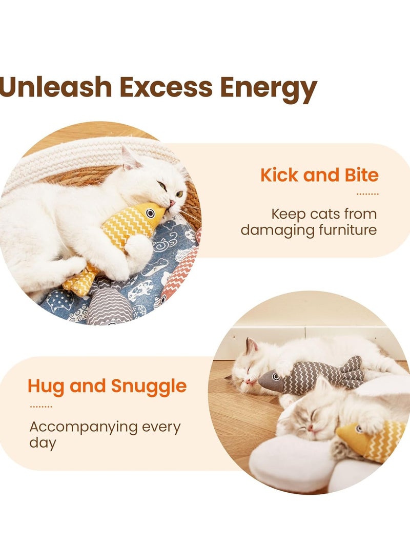 A.M 3 Pack Catnip Toy,Fish Cat Toy,Cat Chew Toy Bite Resistant Catnip Toys for Cats,Catnip Cat Toys,Cat Teething Chew Toy -Durable,Indestructible,and Safe for Aggressive Chewers - Image 4