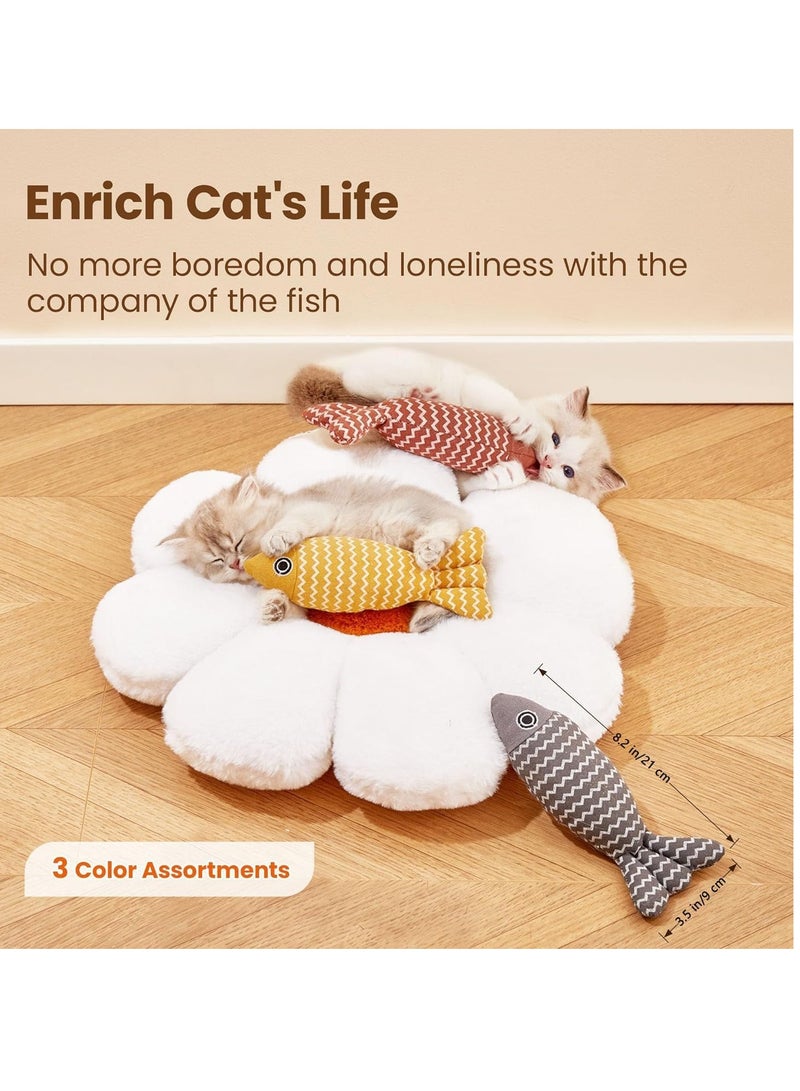 A.M 3 Pack Catnip Toy,Fish Cat Toy,Cat Chew Toy Bite Resistant Catnip Toys for Cats,Catnip Cat Toys,Cat Teething Chew Toy -Durable,Indestructible,and Safe for Aggressive Chewers - Image 2