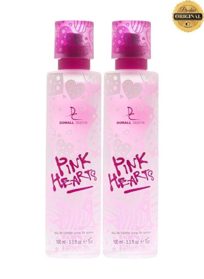 دورال كولكشن 2 قطع عطر بينك هارتس 100 مل - Image 1