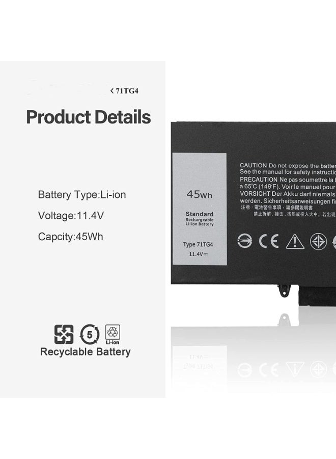 Terabyte REPLACEMENT 45Wh 71TG4 Laptop Battery Compatible for Dell Latitude 5289 7389 P29S001 7390 P29S002 2-in-1 Series Notebook 071TG4 K5XWW X49C1 0X49C1 - Image 2